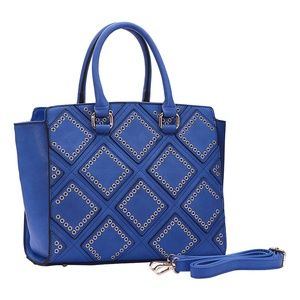 NWT Blue Diamond Embossed Blue Tote